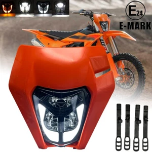 Faro LED con máscara naranja para KTM 250 350 450 500 690, lámpara intermitente DRL - Imagen 1 de 12