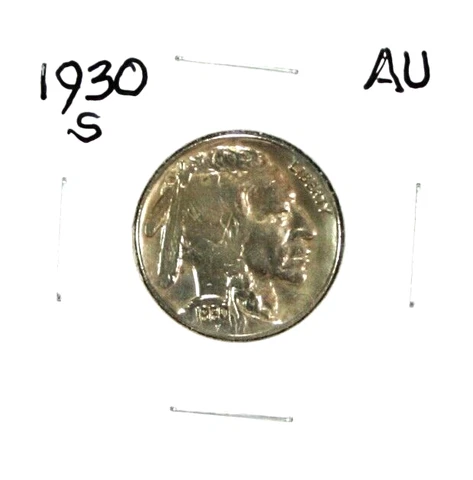 1930-S Buffalo Nickel "AU" Almost Uncirculated #BW Cover