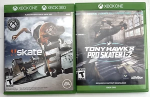 Lot 2 Tony Hawk's Pro Skater 1+2 & Skate 3 Microsoft Xbox One Very Good - Picture 1 of 11