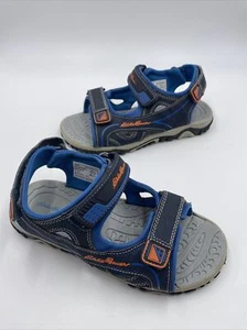 Eddie Bauer Size 4 Sandals Shoes Youth Kids Boys Blue/Orange - Picture 1 of 12