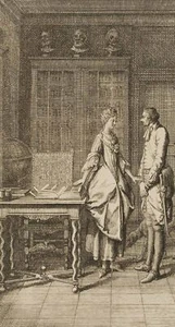 D. CHODOWIECKI (*1726), Lit. Illust. Johann Bunkels Leben, 1778, Kupferstich - Bild 1 von 4