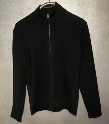 Jack Spade Pullover Wool 1/4 Zip Sweater Black Medium No labels - Image 1 of 4