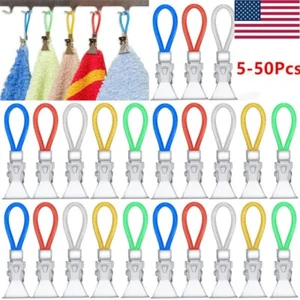 5/10/20/50pcs Towel Clip Towel Holder Metal Towel Clip Hanger Hooks US - Picture 1 of 27