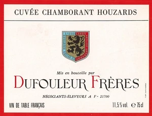 Etiquette de Vin-Cuvée Chamborant Houzards-75cl-Dufouleur-Grappe-vigne-R.433b - Imagen 1 de 1