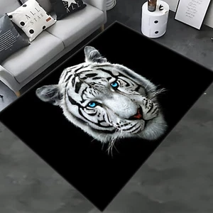 Weißer Leopardenteppich, Schneeleopardenteppich, Tigerteppich, Leopardenteppich - Bild 1 von 8