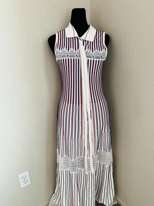 Lyn Around striped maxi dress, red/blue/white. Very coastal, . S. Japan Style - Picture 1 of 11