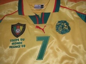MAGLIA CAMERUN PUMA WORLD CUP 1998 - OMAM BIYIK 7 - MATCH WORN RONALDO BAGGIO - Foto 1 di 8