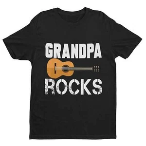 Divertida Guitarra Abuelo Rocks Camiseta Novedad Acústica Abuelo Regalo Idea Música - Imagen 1 de 15