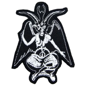 Parche Bordado Baphomet Moda Infernal Demonio Cabra Rock Metal Motociclista - Imagen 1 de 1