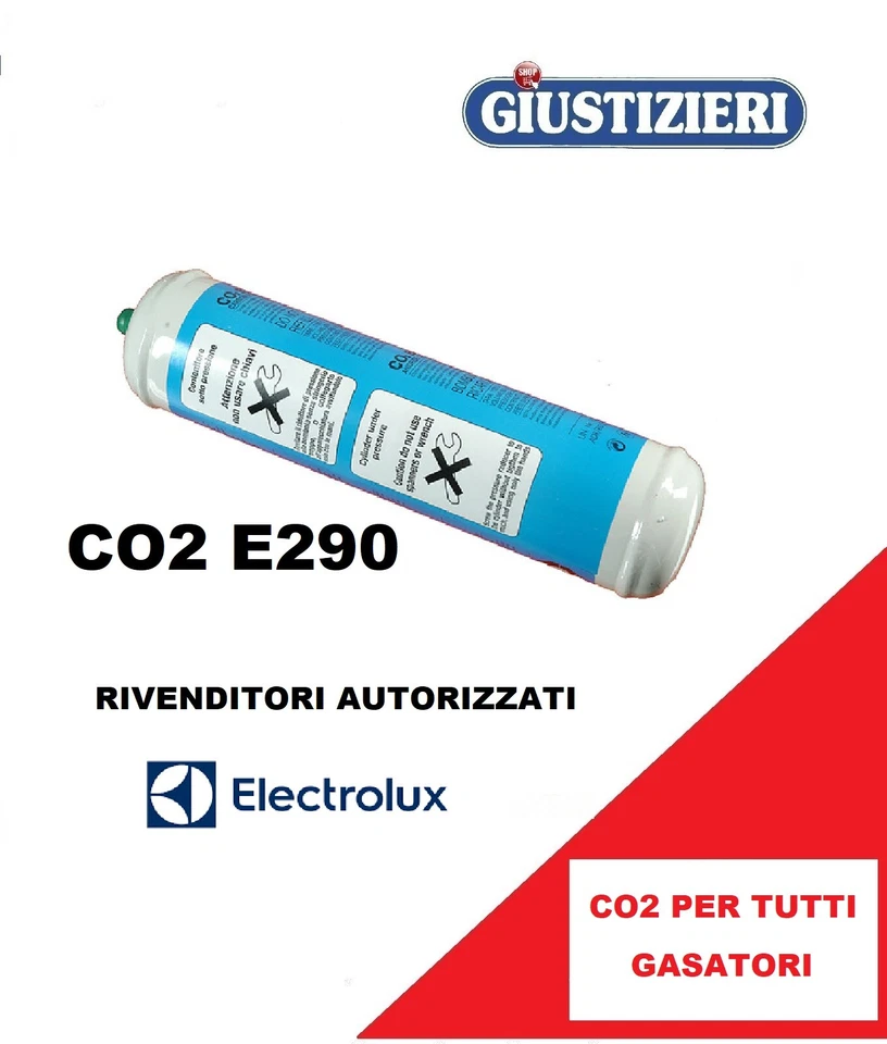BOMBOLA CO2 E290 600G ALIMENTARE PER GASATORE D'ACQUA UNIVERSALE MONOUSO