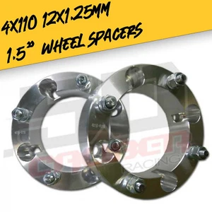Pair of 1.5" 4x110 Wheel Spacers 12x1.25 for Yamaha Viking Wolverine YXZ1000R - Picture 1 of 7