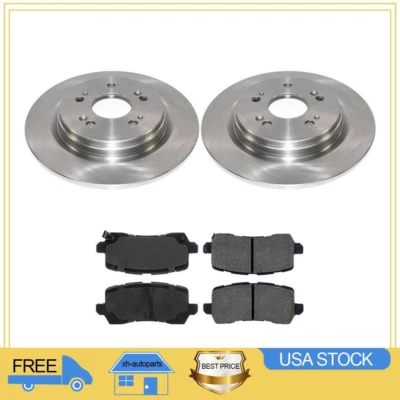 For 2014-2016 Acura RLX Rear Brake Rotors And Ceramic Brake Pads XH - Image 1 of 4
