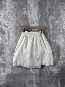 New Zara Skirt 9Y Girls Ivory Tulip Wrap Mini Light Green Lace - Picture 1 of 7