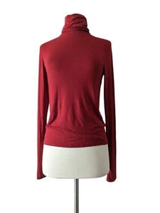 DIVIDED By H&M Top Rollkragen Rost Orange Strick Stretch MEDIUM - Bild 1 von 8