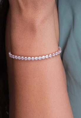 5CT Round Cut Lab-Created Diamond Women's Tennis Bracelet 14K Rose Gold Plated - Image 1 of 4