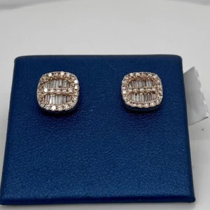 14k Rose Gold 1.15Carat Diamond Earrings VS Clarity F-G Color - Picture 1 of 2