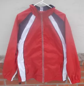 Vintage 80s Color Block Mens Medium CHEETAH WINDBREAKER Track Jacket Coat - Picture 1 of 6