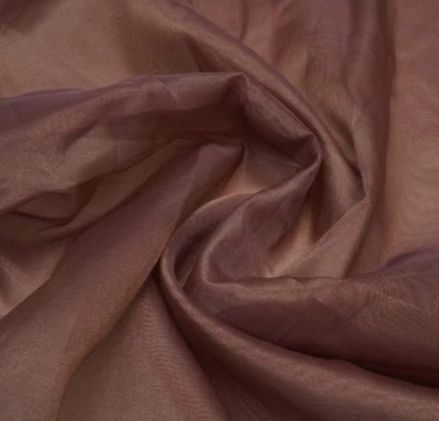 RosyBrown Tissue Organza Fabric Cloth Material for dresses , Craft,Art  1 YARD - Image 1 of 3