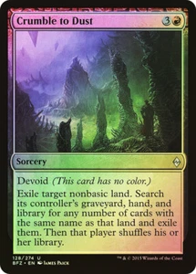 MTG FOIL Crumble to Dust  - Battle for Zendikar #128 - Picture 1 of 1