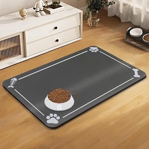 Pet Feeding Mat-Absorbent Dog Mat for Food and Water Bowl-No Stains Quick Dry - Picture 1 of 6