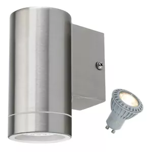 5W LED Modern Stainless Steel Single Garden Outdoor Wall Light IP65 - Picture 1 of 10