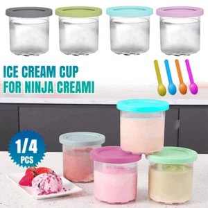 Ice Cream Pints Cup Storage Jars with Lids Ice Cream Containers For Ninja Creami - Picture 1 of 30