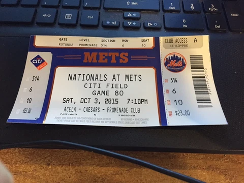2015 NEW YORK METS SEASON TICKET STUB PICK YOUR GAME NOAH SYNDERGAARD HARVEY pt2 Cover