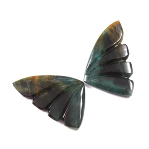 Loose Gemstone Natural Bio Tourmaline Hand Carved Butterfly Wings A1141 - Picture 1 of 3