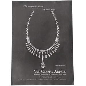 Anuncio impreso vintage de joyería Van Cleef & Arpels 1950 - Imagen 1 de 1