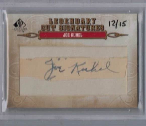 2011 SP Legendary Cuts Joe Kuhel Legendary Cut Signatures Auto #'ed 12/15 - Image 1 of 1