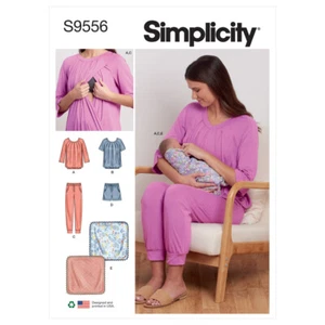 Simplicity Easy SEWING PATTERN S9556 Nursing Tops,Trousers,Shorts,Blanket XS-XL - Picture 1 of 7