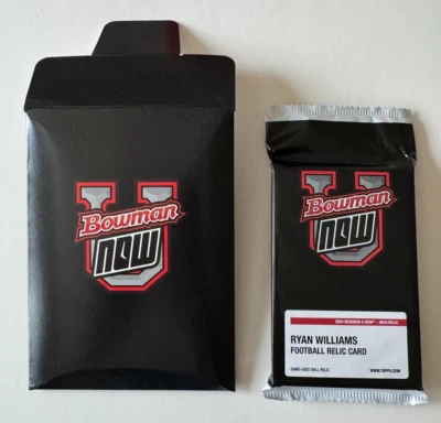 2024 Topps Bowman U Now #19 RYAN WILLIAMS Game Used Football UNOPENED CARD PACK - Image 1 of 4