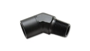 45 Degree Female to Male Pipe Adapter Fitting; Size: 1/8" NPT - Foto 1 di 4