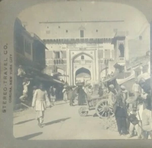 stereoview Ulwar City Indien 1908 schöner Blick auf die Jahrhundertwende Indien! - Bild 1 von 2