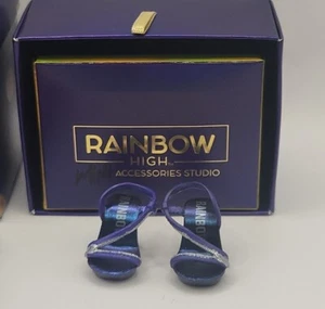 Rainbow High Mini Accessories Studio Shoes Stylish Krystal Purple Zipper Heels - Picture 1 of 4