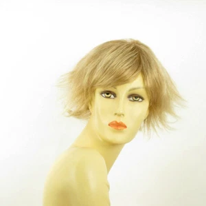 Perruque femme courte blond clair cuivré méché blond clair AMBRE 27t613 - Imagen 1 de 9