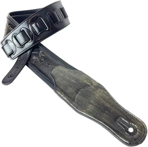 Walker and Williams GB-24 Tracolla per chitarra imbottita oro spazzolato con Fleur De Lis & F - Foto 1 di 12