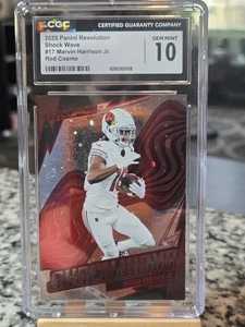 2025 Panini Revolution Marvin Harrison Jr. Red Cosmo #17 CGC 10 #d /50 - Picture 1 of 4