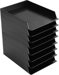 20 Pcs Stackable Paper Trays Rectangular Plastic Desk Holder Desktop Document Fi - Picture 1 of 12