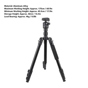 Camera Tripod Lightweight Compact Travel Tripod With Ball Head Aluminum Tripod - Bild 1 von 24