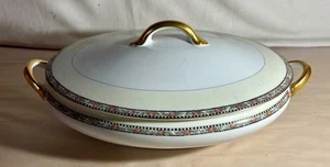 Noritake N1706 "Banda de Rosas" Cuenco de Verduras Cubierta Ovalada con Tapa - Imagen 1 de 2