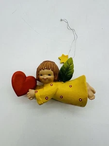 Vintage Anri Ferrandiz Flying Angel Holding Heart Christmas Ornament - Picture 1 of 4