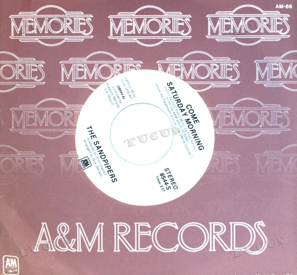 The Sandpipers - Come Saturday Morning 7" (VG+) '* - Image 1 of 1