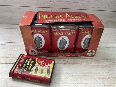 Vintage Prince Albert Tobacco Tin Lot (13) Rare Display Box Old Timer Knives Ad - Image 1 of 4