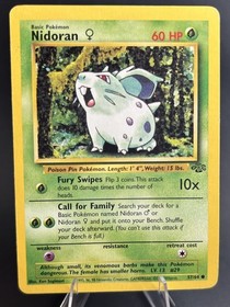 Nidoran JUNGLE Base set POKEKON TCG [MP] VINTAGE ENGLISH