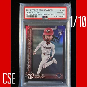2025 Topps Black #181 James Wood /10 Big Head. SSP PSA 8 - Bild 1 von 2