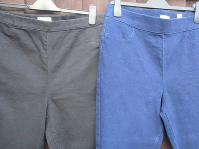 2 pairs of Papaya Denim Jeggings Navy and Black  Size 16  length 29  Brand New  - Image 1 of 4