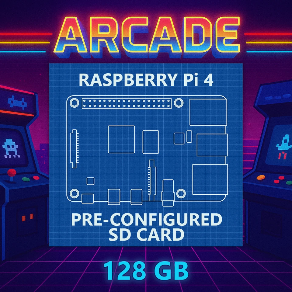 Raspberry Pi 4 SD Card | RecalBox 9.2.3 | Fully Loaded Plug & Play (128/256GB) - Image 1 of 1