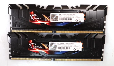 LOT 2x 8GB (16GB) G.Skill Ripjaws 4 F4-2400C15S-8GRK DDR4-2400 DIMM Desktop RAM - Image 1 of 2