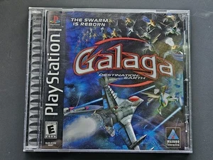 Galaga Destination Earth -Sony PlayStation PS1- CIB Videojuego Completo Probado - Imagen 1 de 2